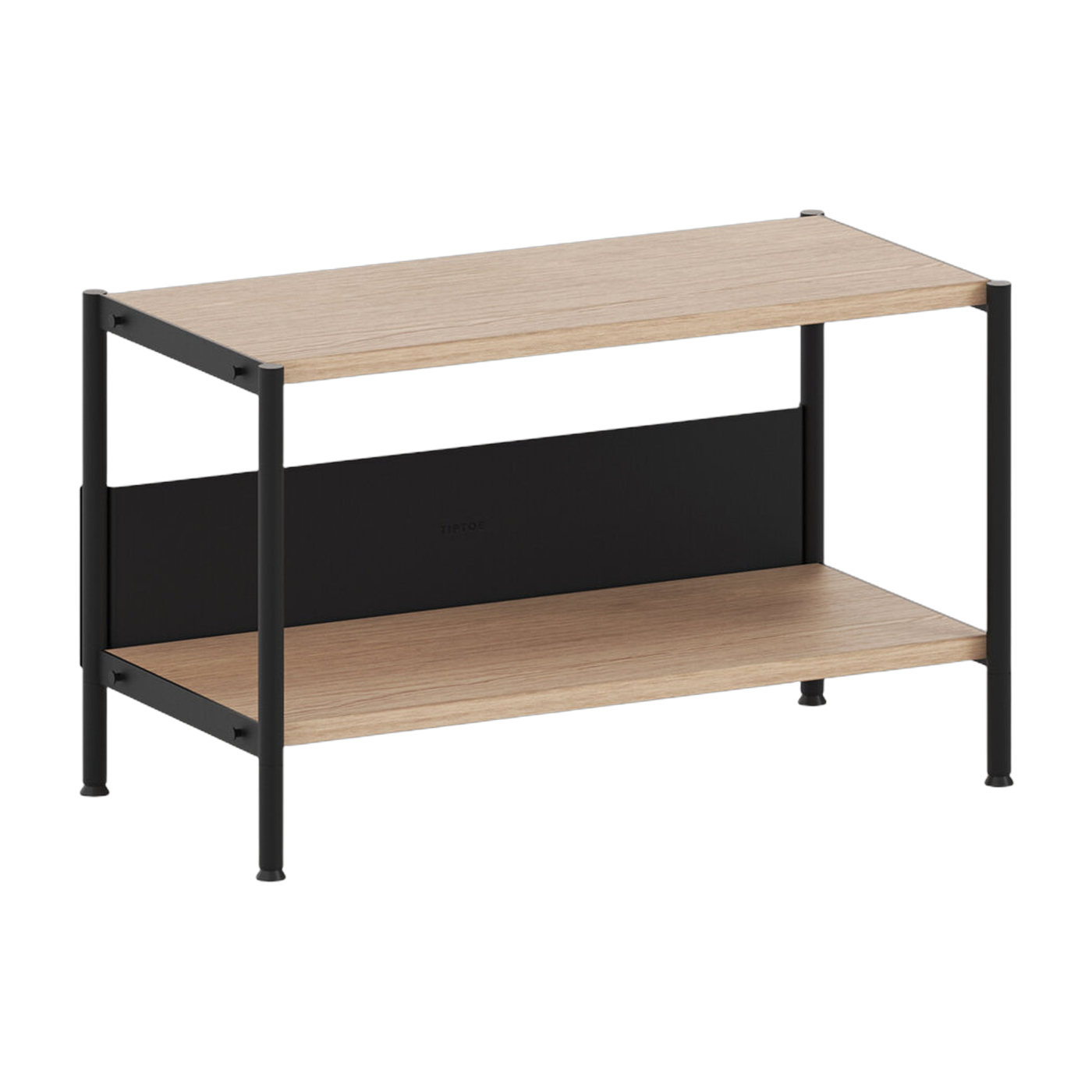 Eco-certified wood and graphite-black steel shelf 50x84cm Unit - TIPTOE