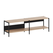 Console basse en bois éco-certifié et acier noir graphite  50x164cm Unit - TIPTOE