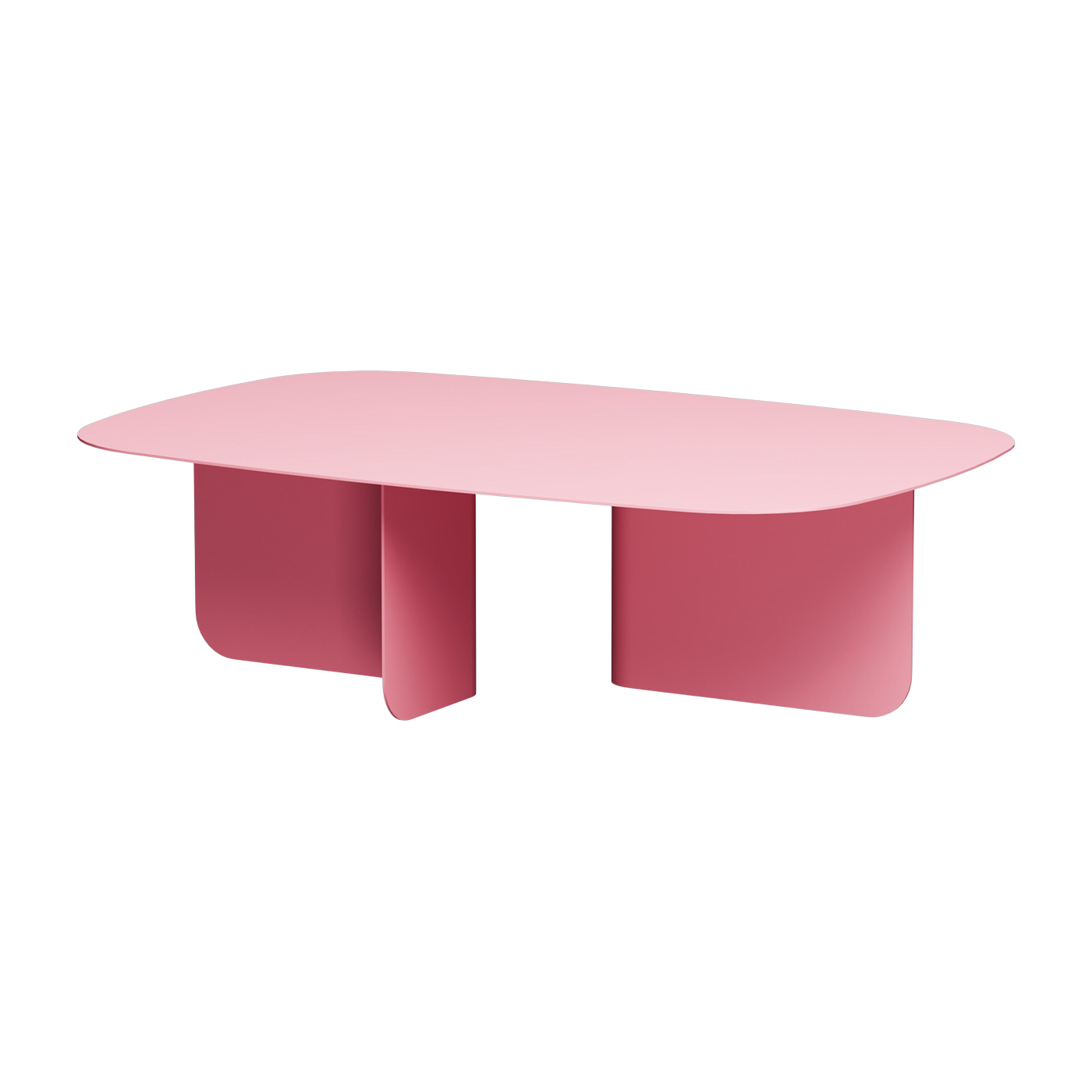 Tavolino in acciaio rosa limonata 115x77cm Livia - Metallbude