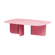 Table basse en acier pink lemonade 115x77cm Livia - Metallbude