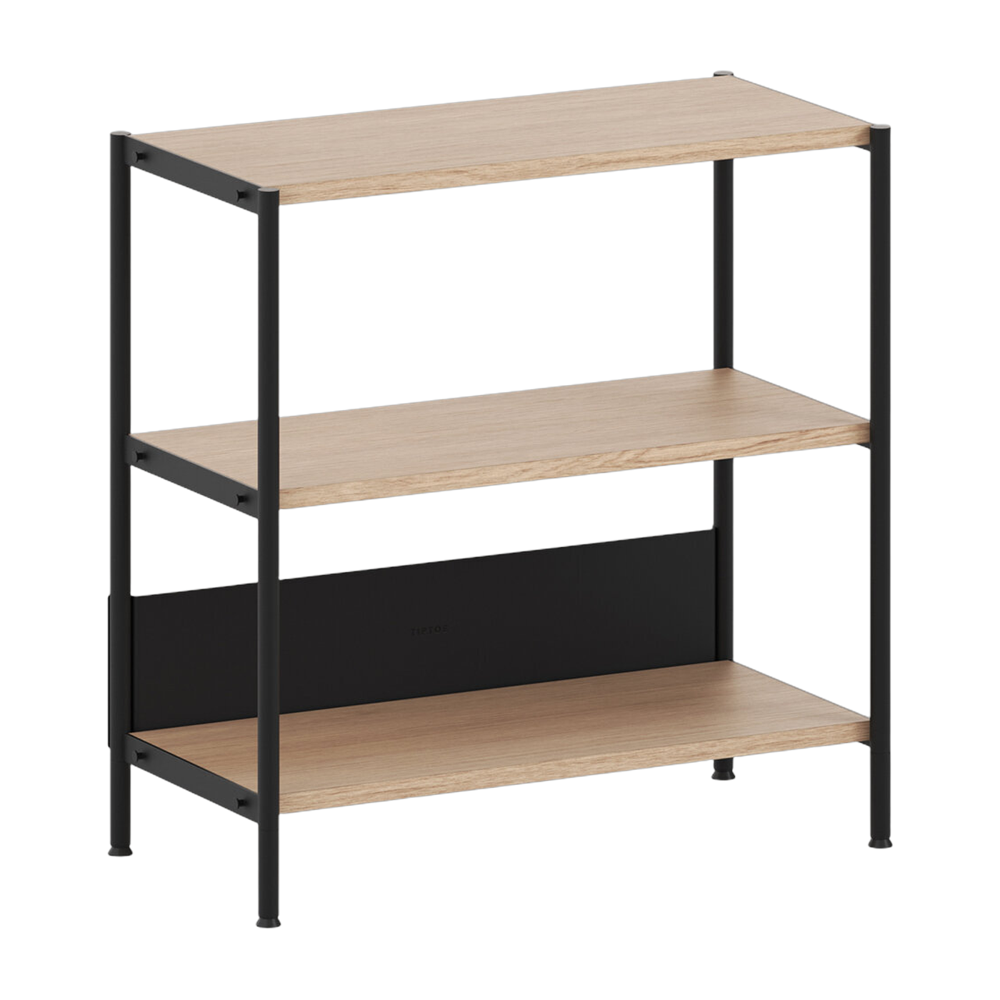 Regal aus ökozertifiziertem Holz und graphitschwarzem Stahl 85x84cm Unit - -. TIPTOE