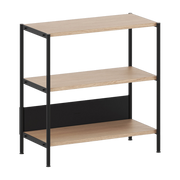 Etagère en bois éco-certifié et acier noir graphite 85x84cm Unit - TIPTOE