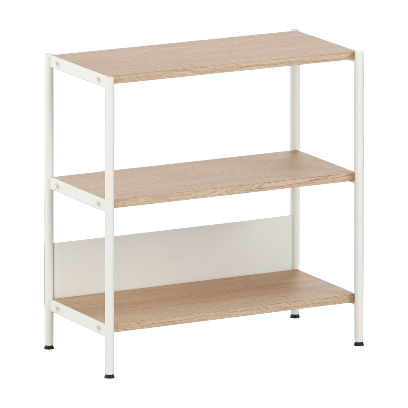 Regal aus ökozertifiziertem Holz und Stahlcremeweiß 85x84cm Unit -. TIPTOE
