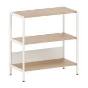 Scaffale in legno eco-certificato e acciaio bianco crema 85x84cm Unit - TIPTOE