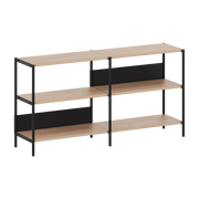 Regal aus öko-zertifiziertem Holz und graphitschwarzem Stahl 85x164cm Unit - -. TIPTOE