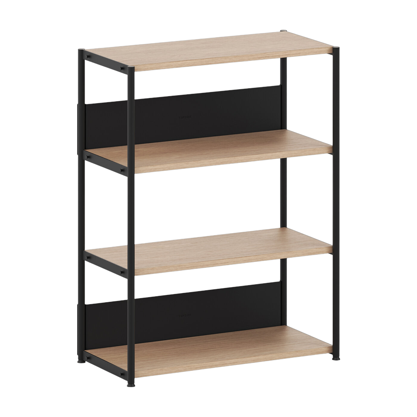 Regal aus ökozertifiziertem Holz und graphitschwarzem Stahl 110x84cm Unit -. TIPTOE