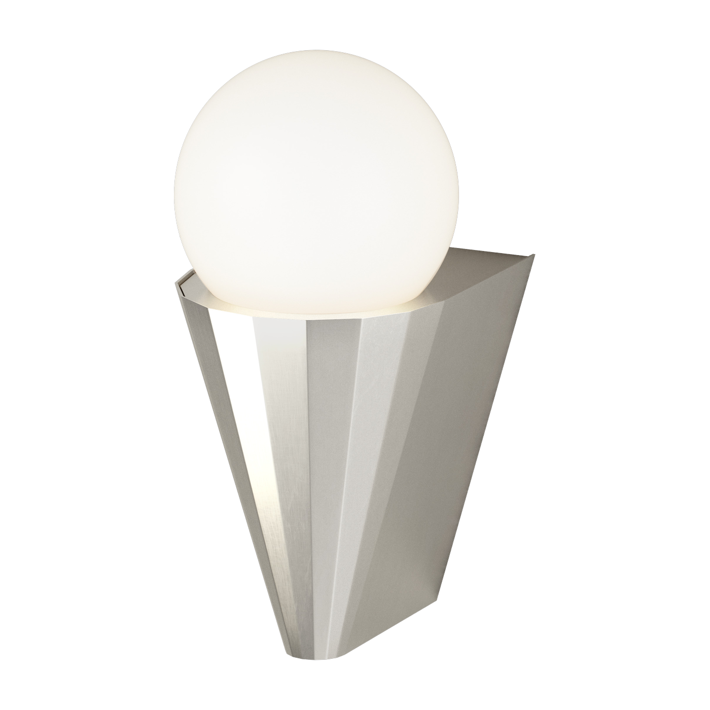 Satin nickel wall sconce 12x21cm Cornet - CVL Luminaires