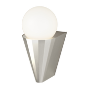 Satin nickel wall sconce 12x21cm Cornet - CVL Luminaires