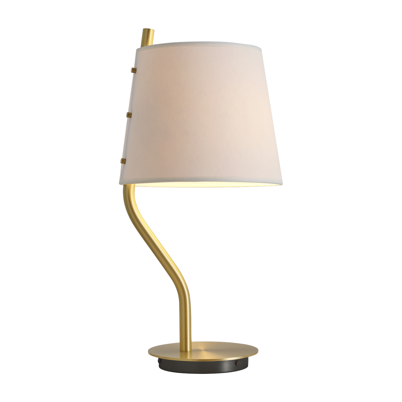 Lampada da tavolo in ottone satinato 45x20cm Couture - CVL Luminaires