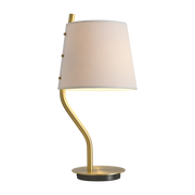 Tischlampe aus satiniertem Messing 45x20cm Couture -. CVL Luminaires