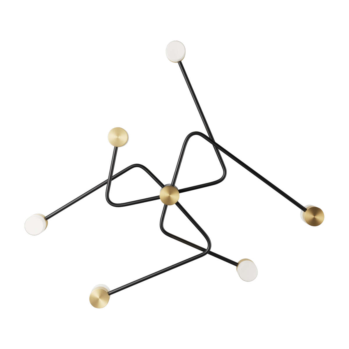 Lampada da parete in ottone e grpahite Constellation - CVL Luminaires