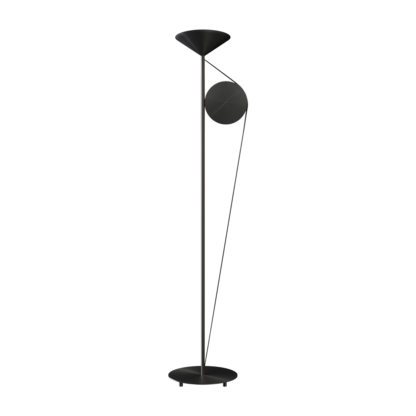 Lámpara de pie en grafito satinado 183cm Cercle - CVL Luminaires