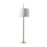 Floor lamp in satin brass and white shade 200cm Upper - CVL Luminaires