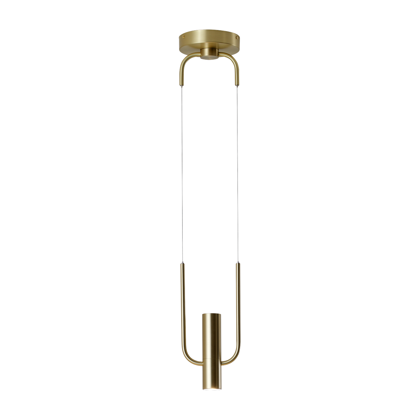 Hanging lamp in satin-finish brass 47cm Storm - CVL Luminaires