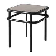 Table d'appoint carrée en chêne teinté et acier noir foncé 44x44x45,5cm UD - Tolix