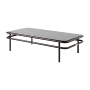 Rectangular coffee table in black oak and black-brown steel 120x60x30. 5cm UD - Tolix