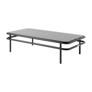 Mesa de centro rectangular de roble negro y acero negro oscuro 120x60x30, 5cm UD - Tolix