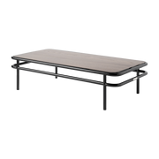 Rectangular coffee table in stained oak and dark black steel 120x60x30. 5cm UD - Tolix