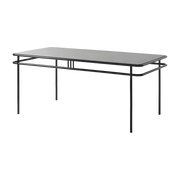 Mesa de comedor rectangular de acero negro oscuro 180x90x76, 5cm UD - Tolix