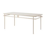 Table à manger rectangulaire en acier gris beige 180x90x76,5cm UD - Tolix