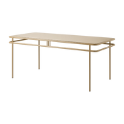 Mesa de comedor rectangular de acero verde-marrón 180x90x76, 5cm UD - Tolix