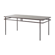 Mesa de comedor rectangular de acero negro-marrón 180x90x76, 5cm UD - Tolix