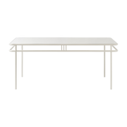 Rectangular dining table in pure white steel 180x90x76. 5cm UD - Tolix