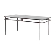Mesa de comedor rectangular de roble negro y acero marrón negro 180x90x76, 5cm UD - Tolix