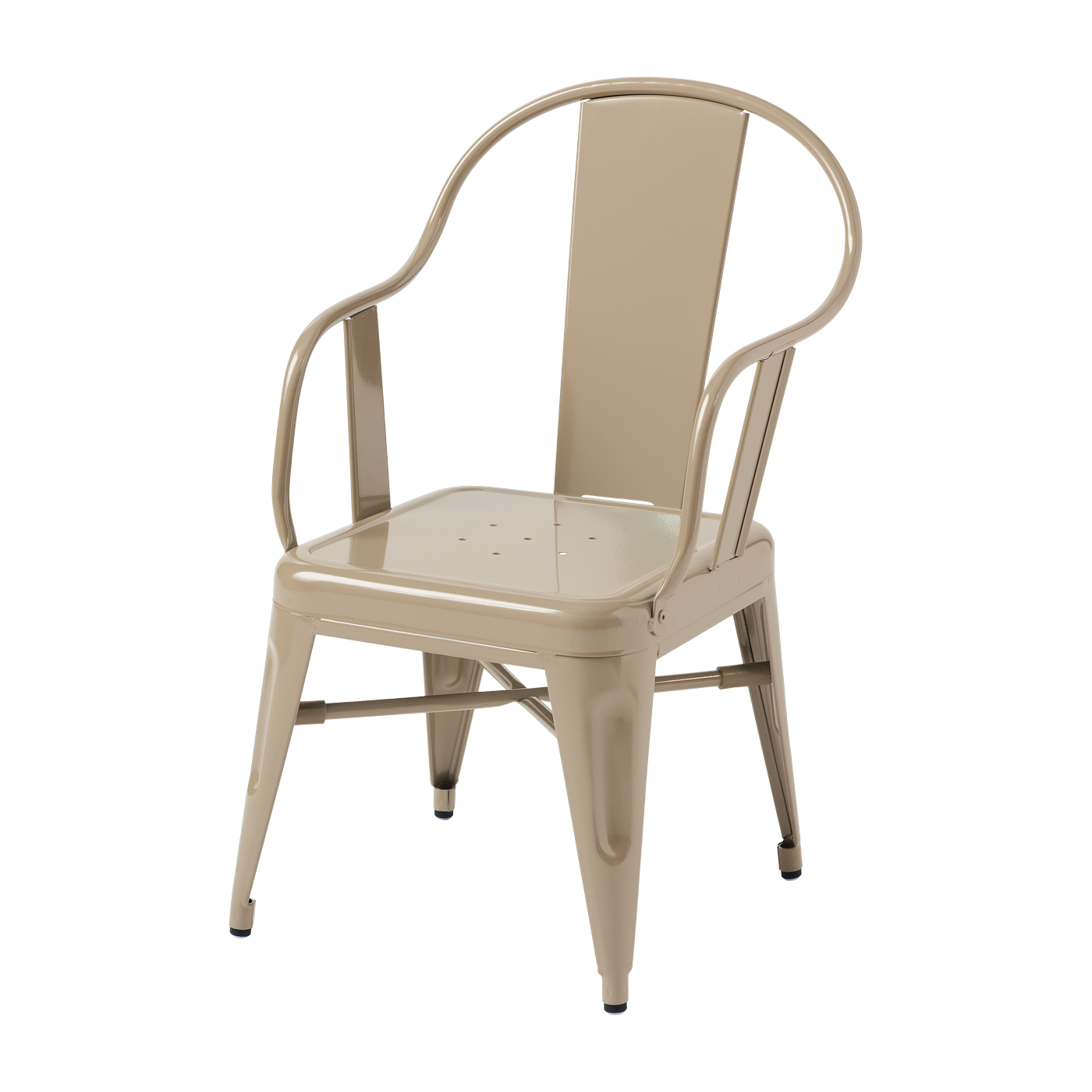Grey-beige Mouette steel armchair for children - Tolix