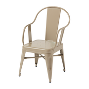 Fauteuil pour enfant en acier gris beige Mouette - Tolix