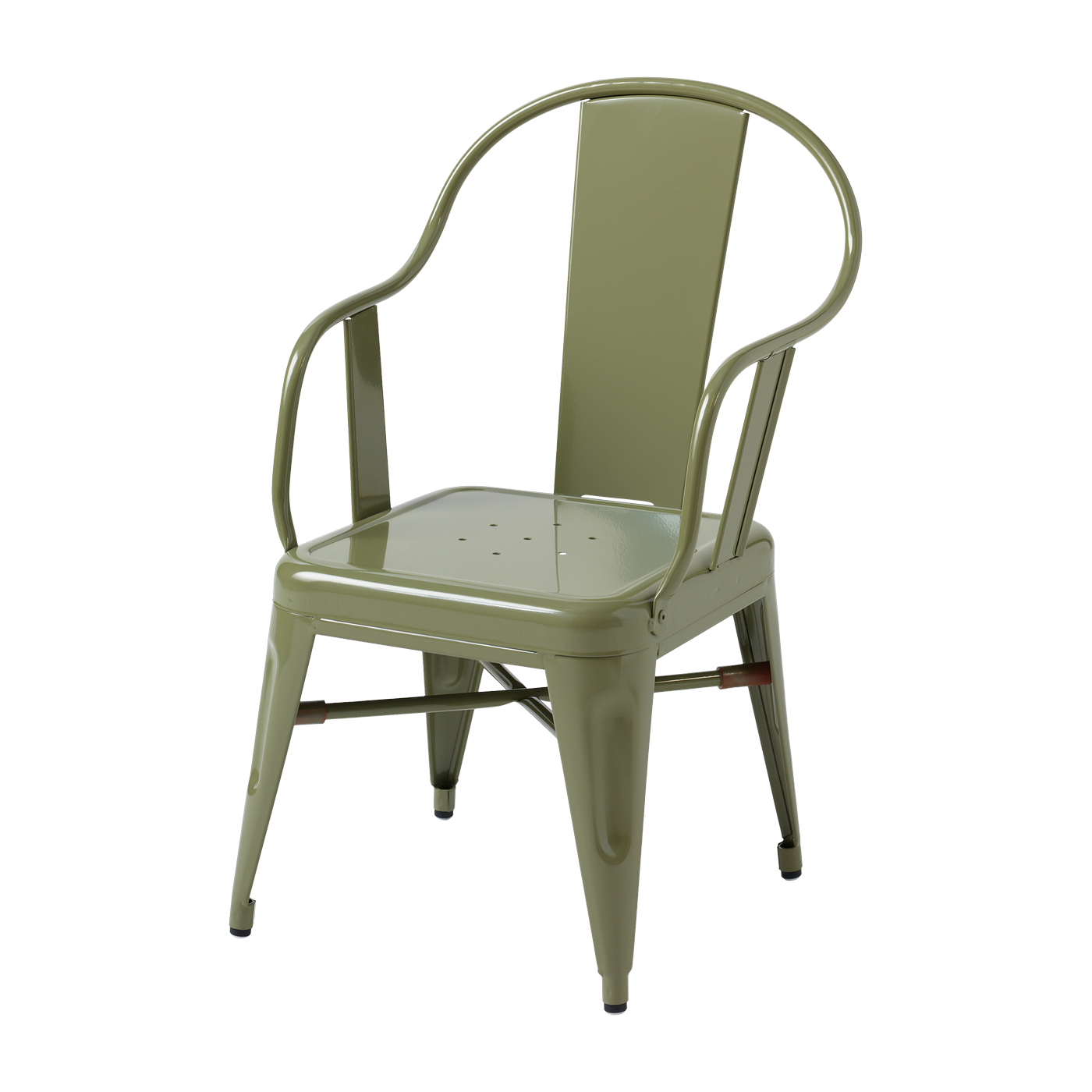 Seagull green steel armchair for children - Tolix