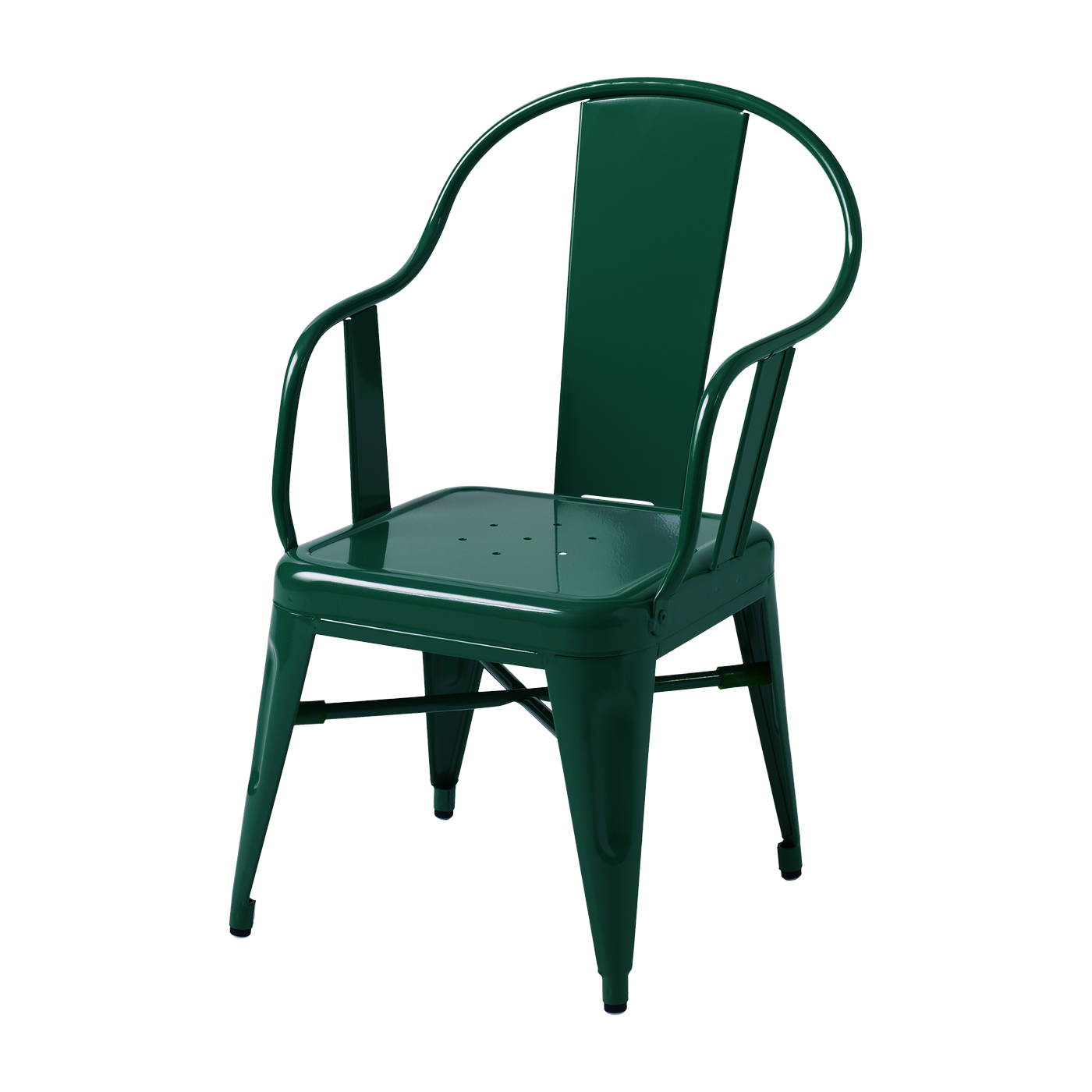 Green steel children's chair mousse Mouette - Tolix