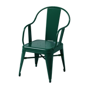 Fauteuil pour enfant en acier vert mousse Mouette - Tolix