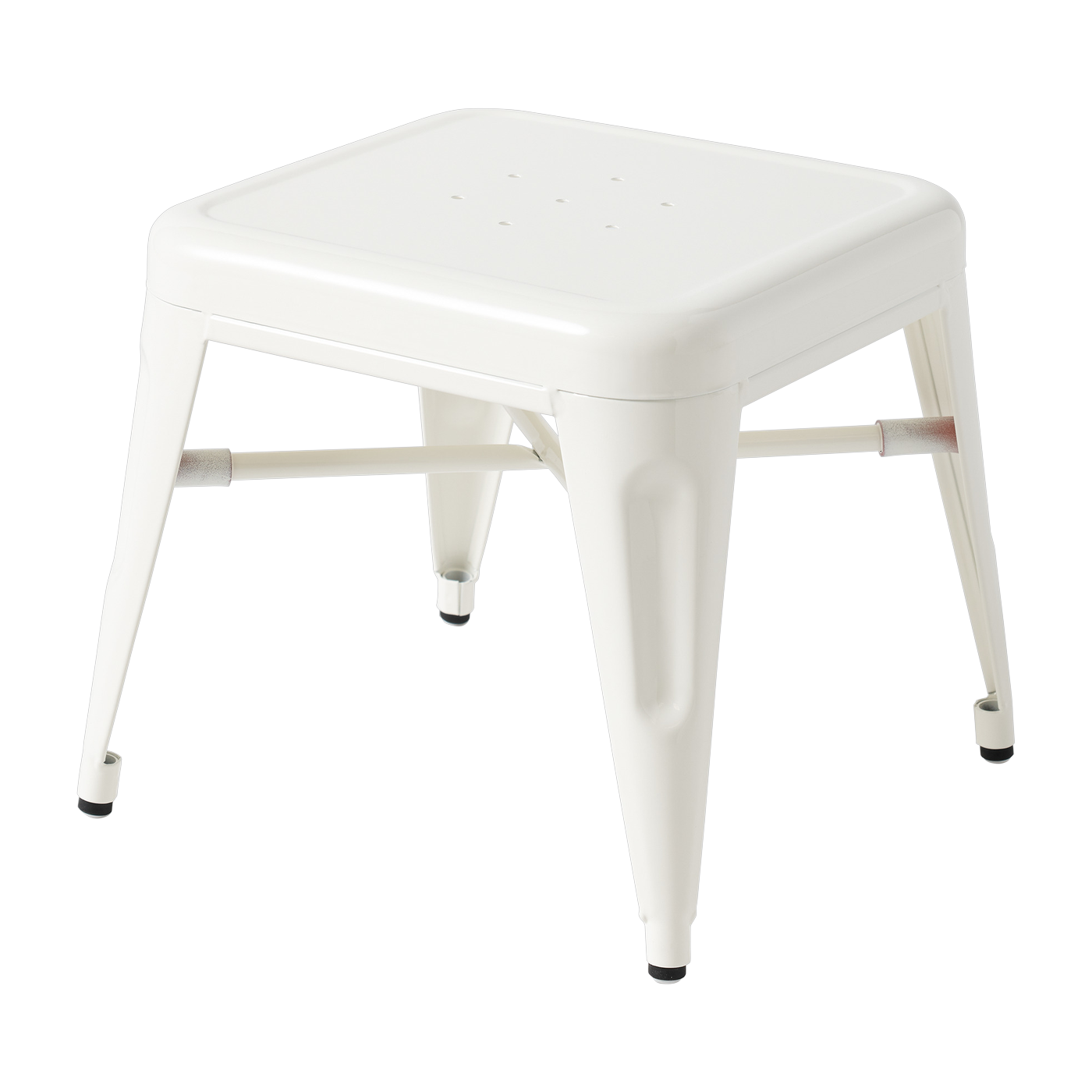Tabouret pour enfant en acier blanc pur Mouette - Tolix