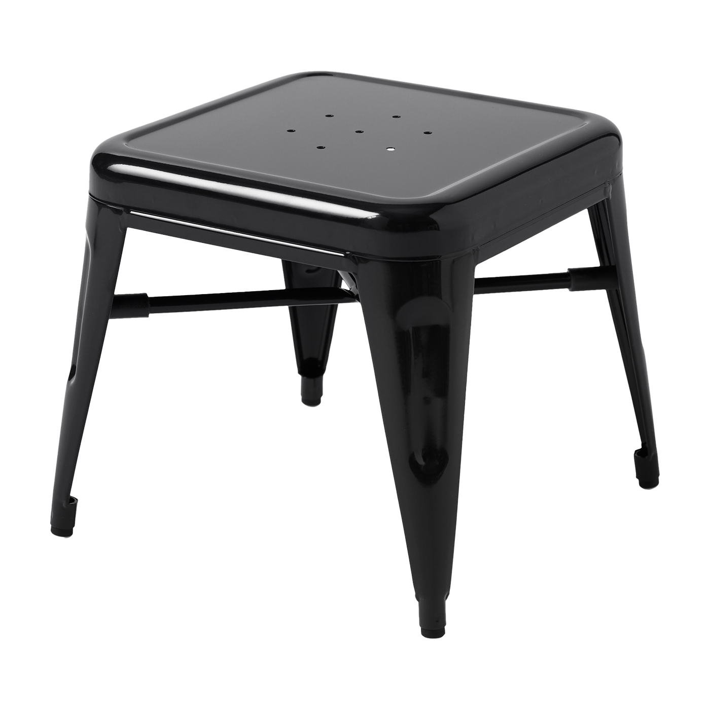 Tabouret pour enfant en acier noir foncé Mouette - Tolix