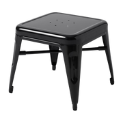 Children's stool in dark black steel Mouette - Tolix