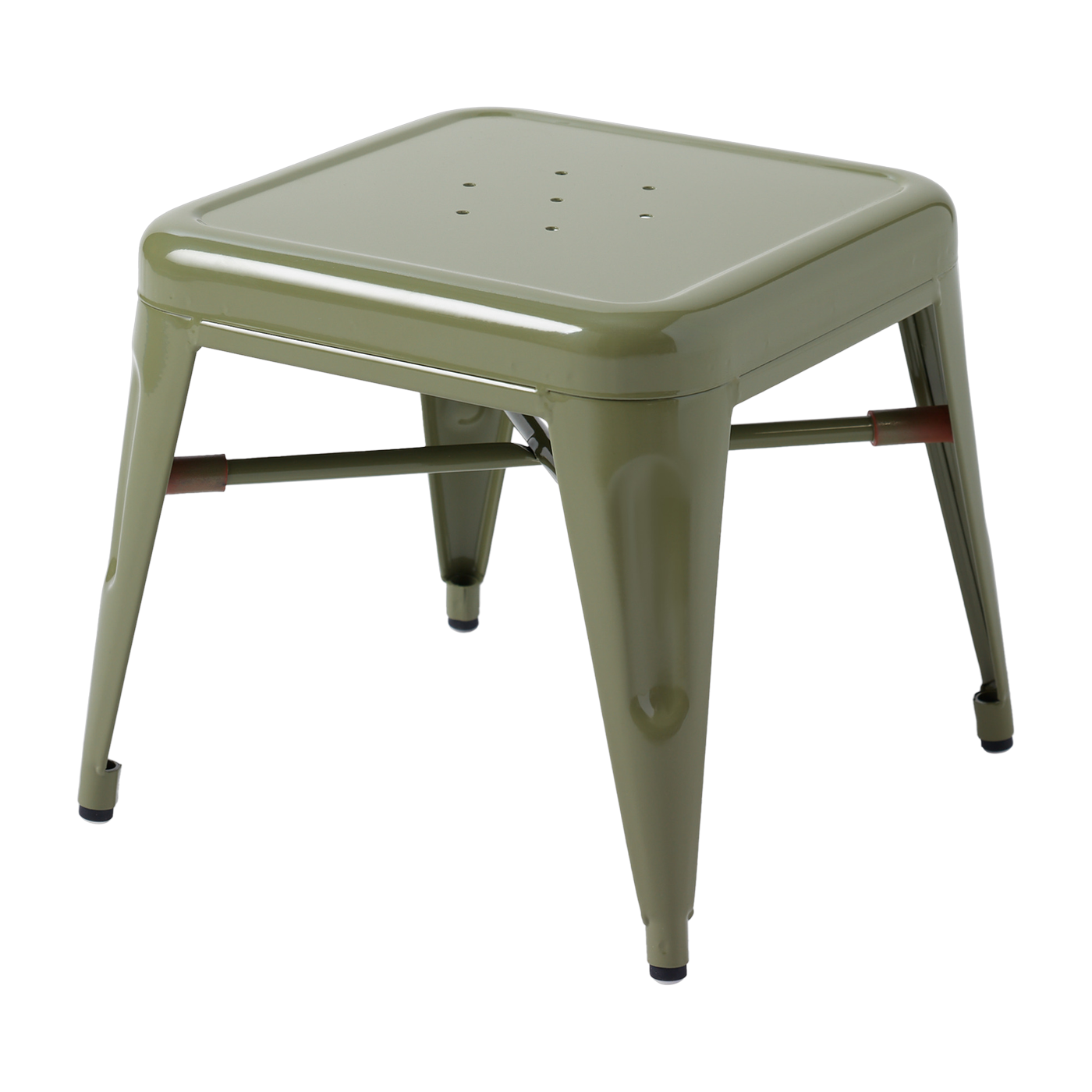 Tabouret pour enfant en acier vert jonc Mouette - Tolix