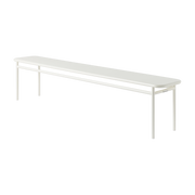 Banc en acier blanc pur 200x34x45cm T37 - Tolix