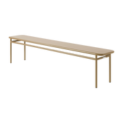 Banc en acier brun vert 200x34x45cm T37 - Tolix