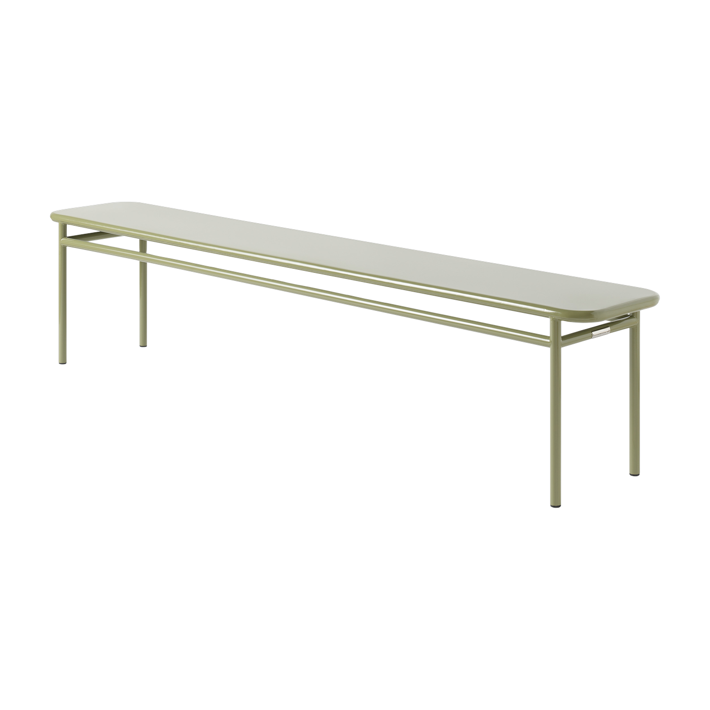 Steel bench green rush 200x34x45cm T37 - Tolix
