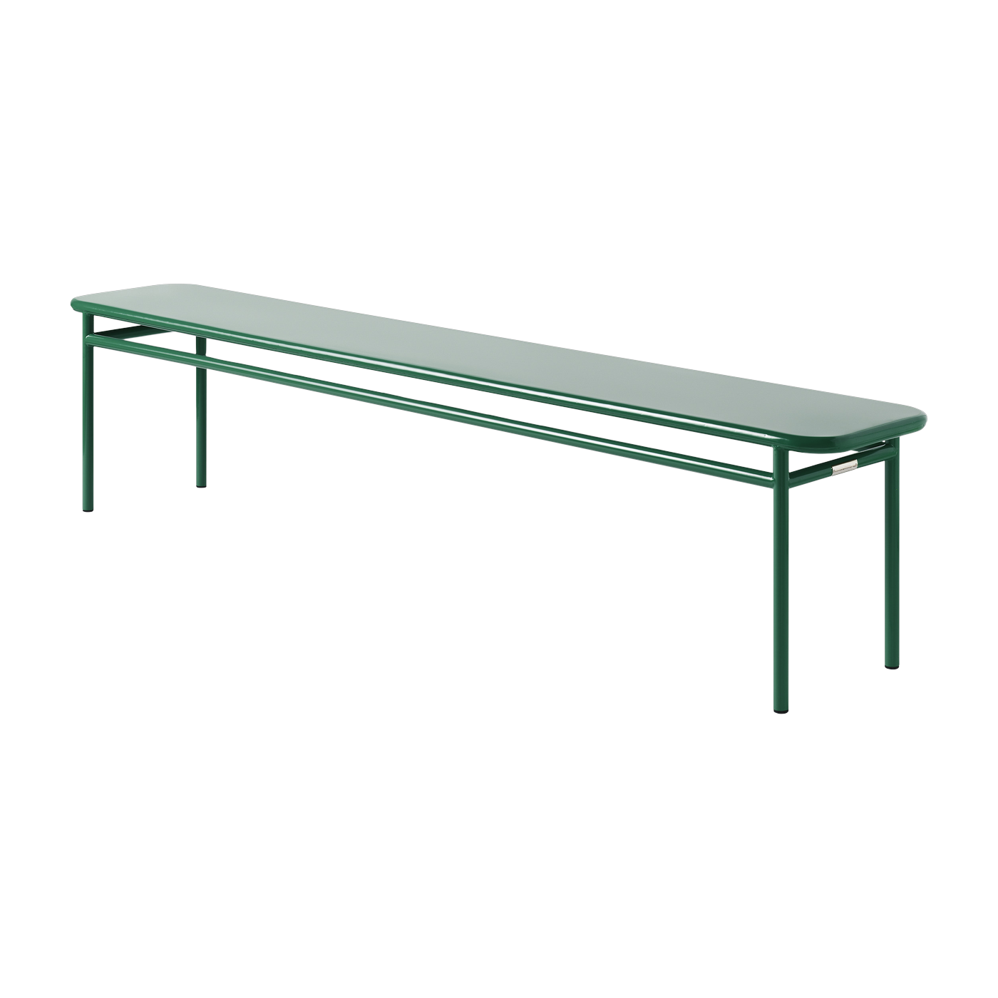 Green steel bench mousse 200x34x45cm T37 - Tolix