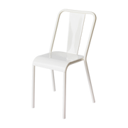 Pure white steel chair T37 - Tolix