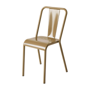 Sedia in acciaio marrone-verde T37 - Tolix