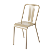 Silla de acero gris beige T37 - Tolix