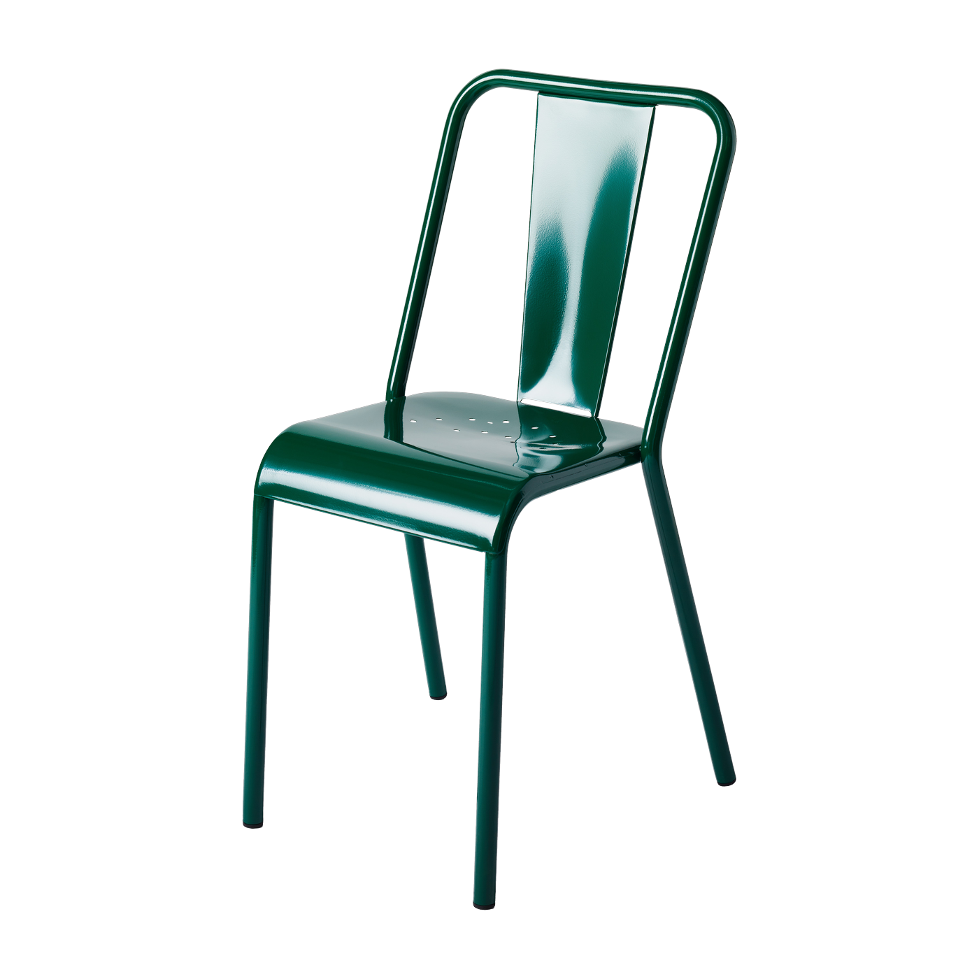 Chaise en acier vert mousse T37 - Tolix
