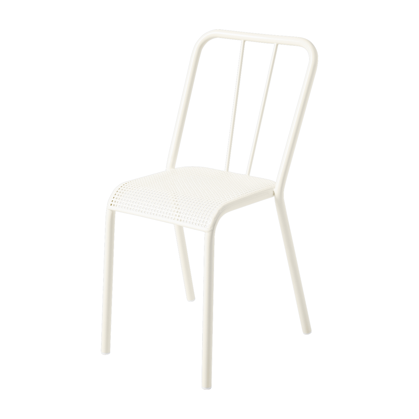 Chaise en acier tressé blanc perlé T37 - Tolix