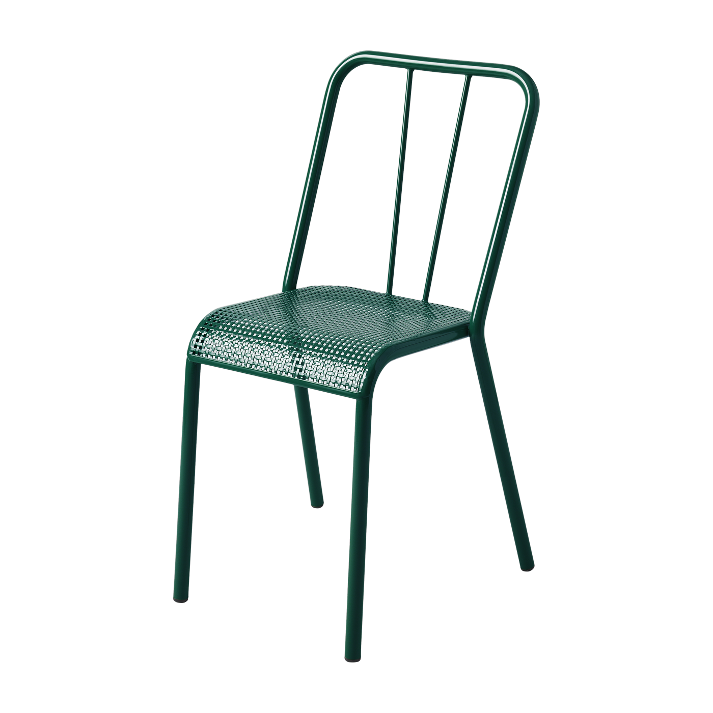Chaise en acier tressé vert mousse T37 - Tolix