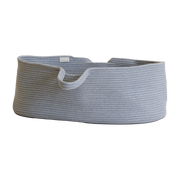 Cesta per lettino in cotone biologico grigio 70x40x25cm Moïse - Metallbude