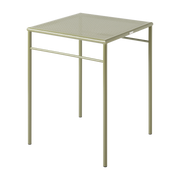 Table à manger carrée en acier tressé vert jonc 60x60cm T37 - Tolix
