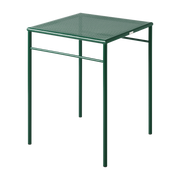 Green braided steel square dining table mousse 60x60cm T37 - Tolix